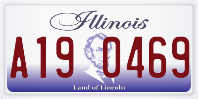 IL license plate A190469