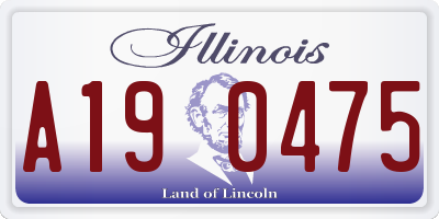 IL license plate A190475