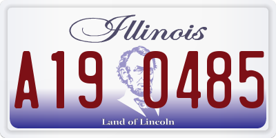 IL license plate A190485