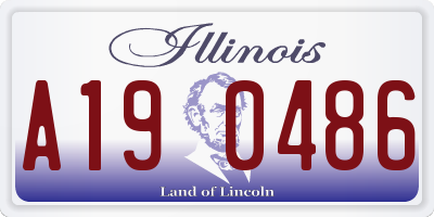 IL license plate A190486