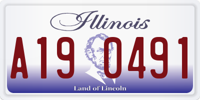 IL license plate A190491