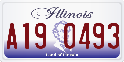 IL license plate A190493