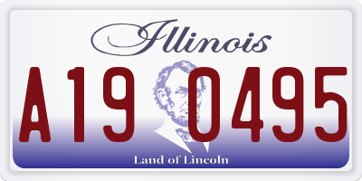 IL license plate A190495