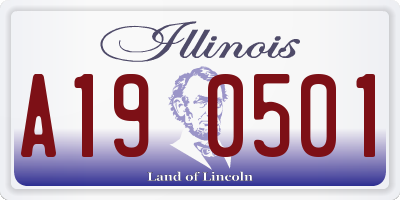 IL license plate A190501