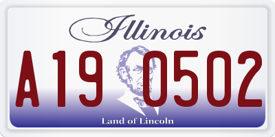 IL license plate A190502