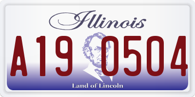 IL license plate A190504