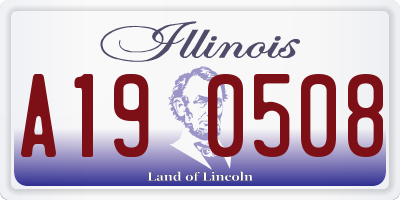 IL license plate A190508