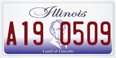 IL license plate A190509