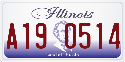 IL license plate A190514