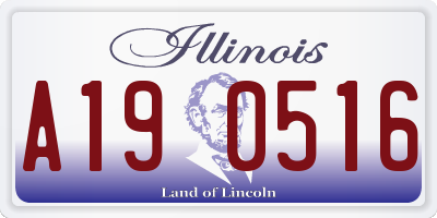 IL license plate A190516