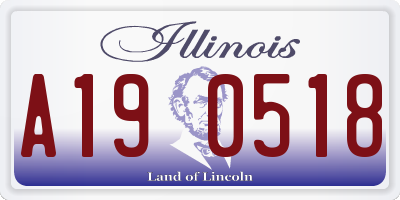 IL license plate A190518