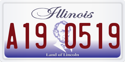 IL license plate A190519