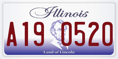 IL license plate A190520