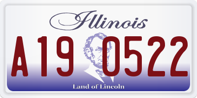 IL license plate A190522