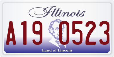 IL license plate A190523