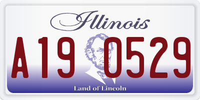 IL license plate A190529