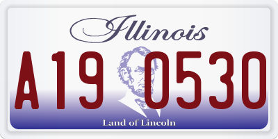IL license plate A190530