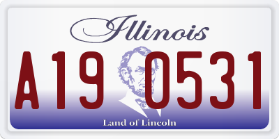 IL license plate A190531