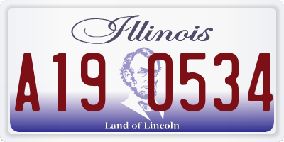 IL license plate A190534