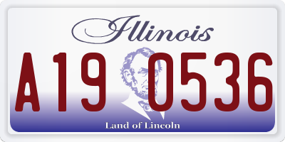 IL license plate A190536