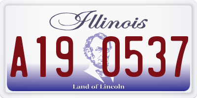 IL license plate A190537
