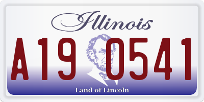 IL license plate A190541