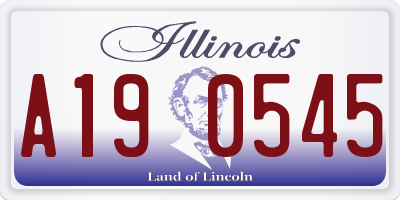IL license plate A190545