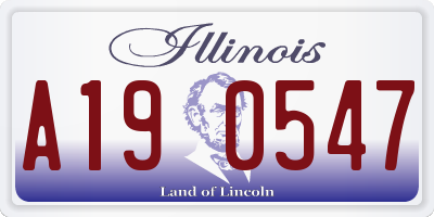 IL license plate A190547