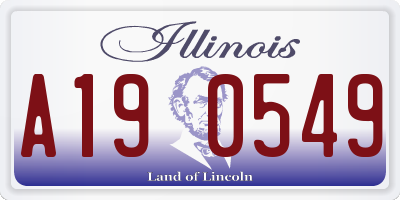 IL license plate A190549
