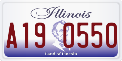 IL license plate A190550