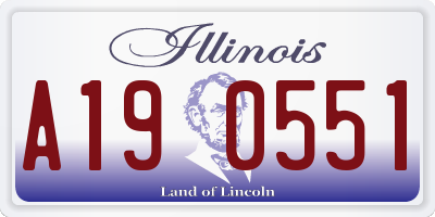 IL license plate A190551