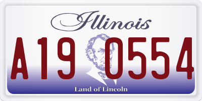 IL license plate A190554