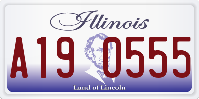 IL license plate A190555