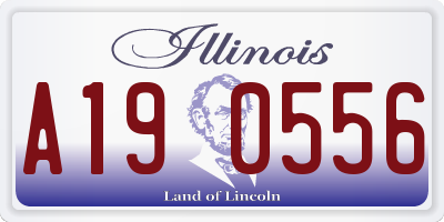 IL license plate A190556