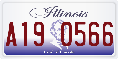 IL license plate A190566