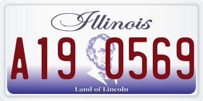 IL license plate A190569