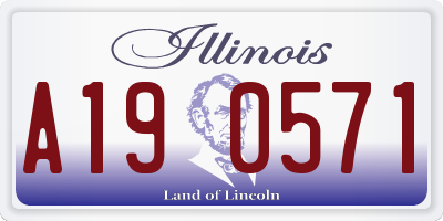 IL license plate A190571