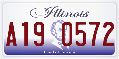 IL license plate A190572