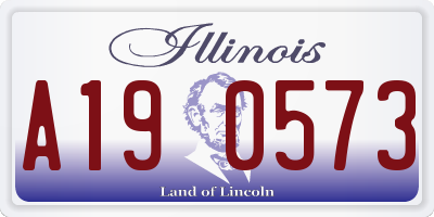 IL license plate A190573