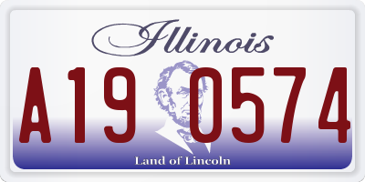 IL license plate A190574