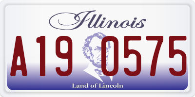 IL license plate A190575