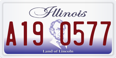 IL license plate A190577