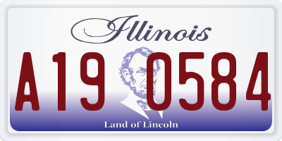 IL license plate A190584