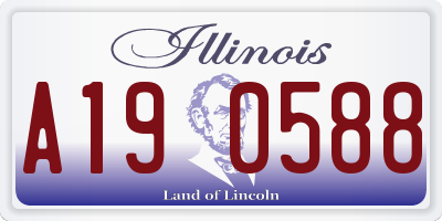 IL license plate A190588