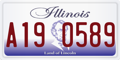 IL license plate A190589