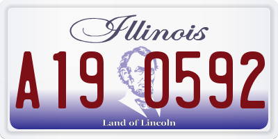 IL license plate A190592
