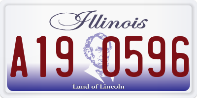IL license plate A190596