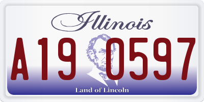 IL license plate A190597