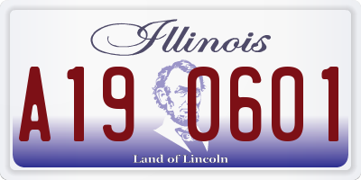 IL license plate A190601