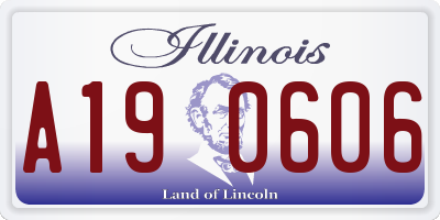 IL license plate A190606
